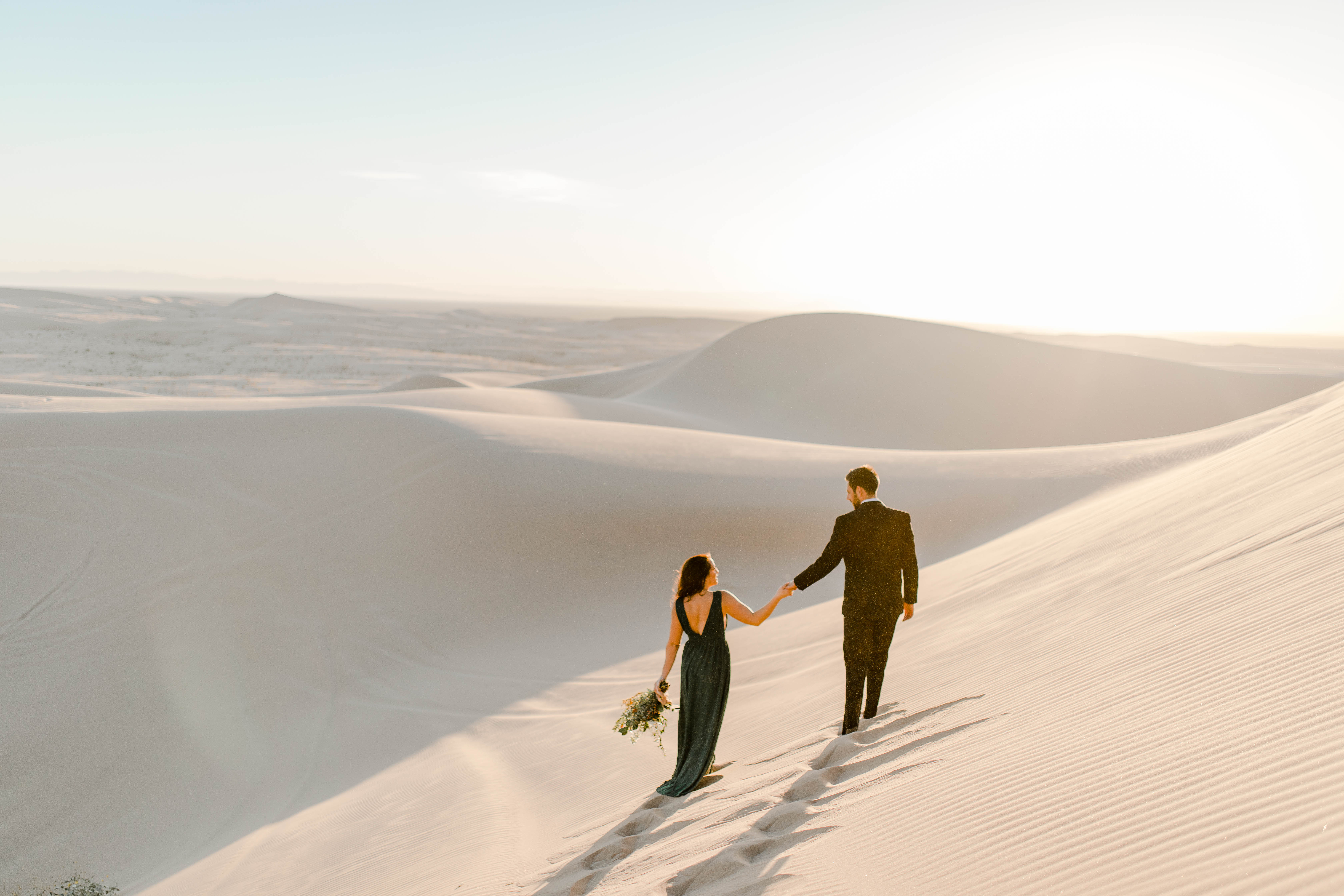 eloping in california Romantic Couple In Glamis Sand Dunes